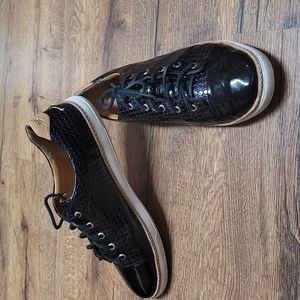 Sperry Topsider Black patent leather Gold Cup series